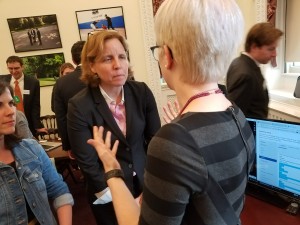 Monika Lind discusses the E.A.R.S. tool with U.S. Chief Technology Officer Megan Smith